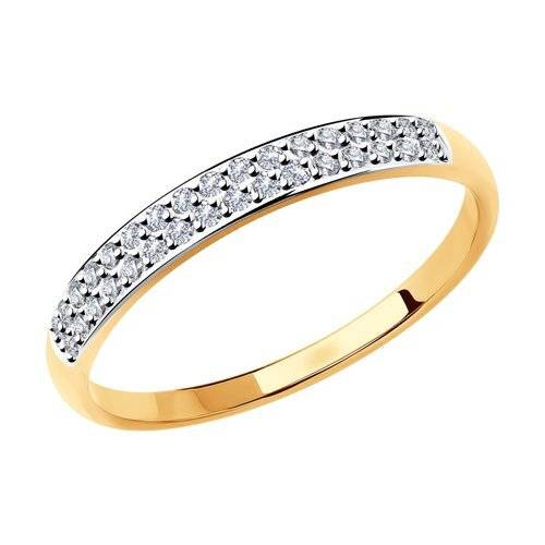 Ювелирное изделие - Кольцо из красного золота с фианитами в магазине Best-Gold 064602