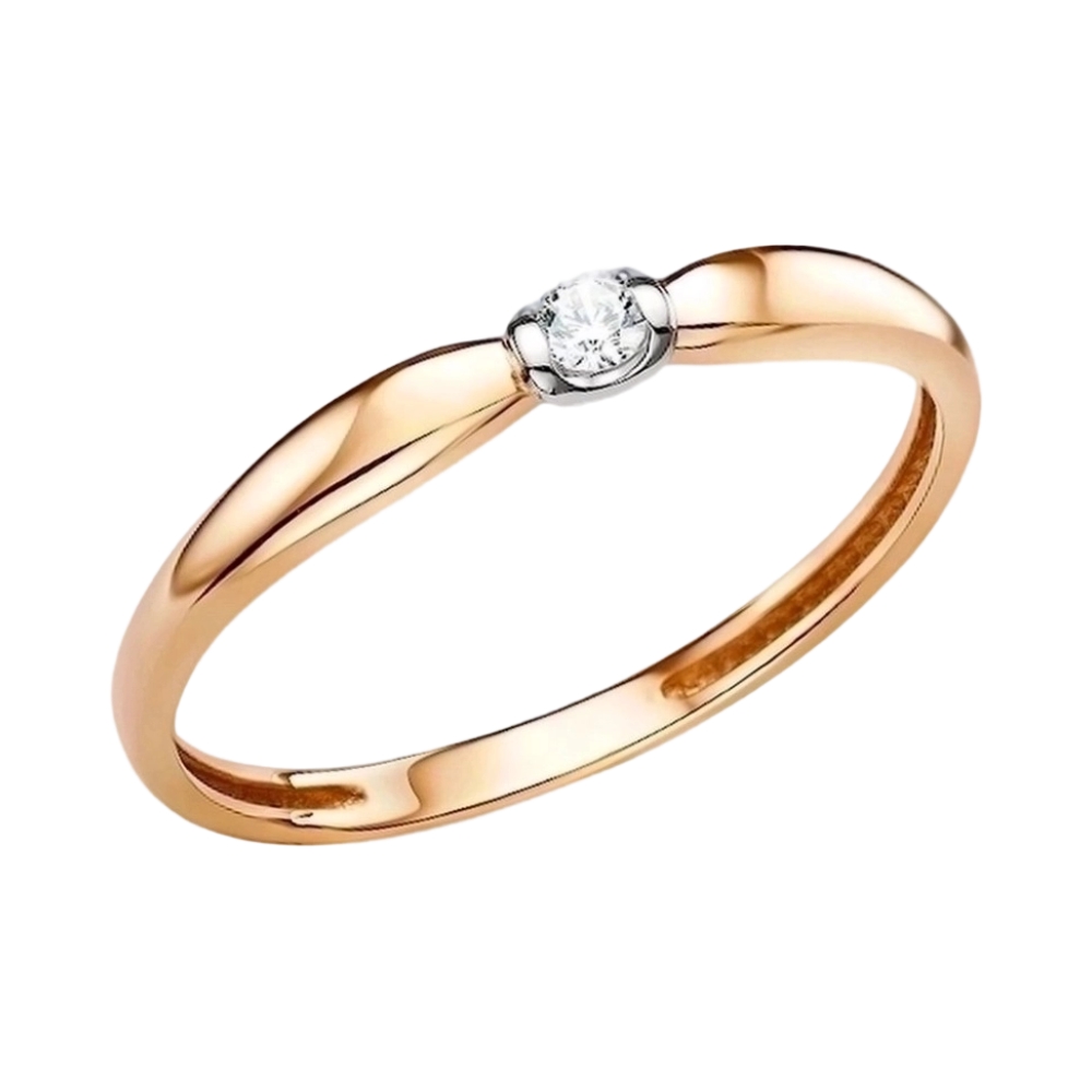 Кольцо помолвочное из красного золота с бриллиантами Ювелирное изделие - Кольцо помолвочное из красного золота с бриллиантами в магазине Best-Gold 144637