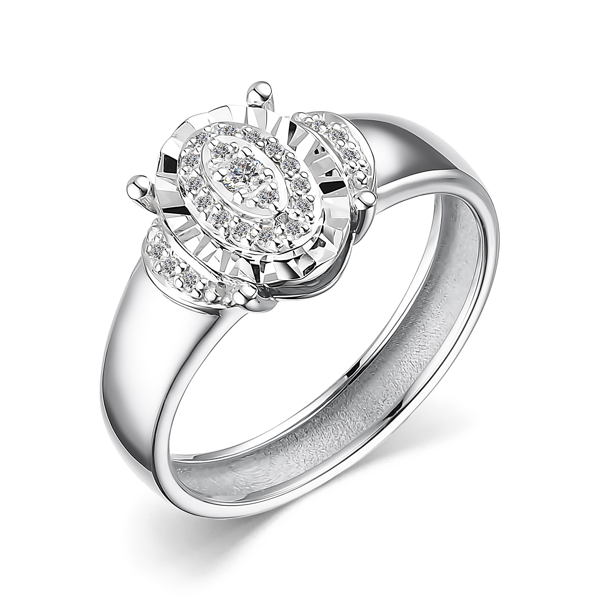 Кольцо из белого золота с бриллиантами Ювелирное изделие - Кольцо из белого золота с бриллиантами в магазине Best-Gold 134686