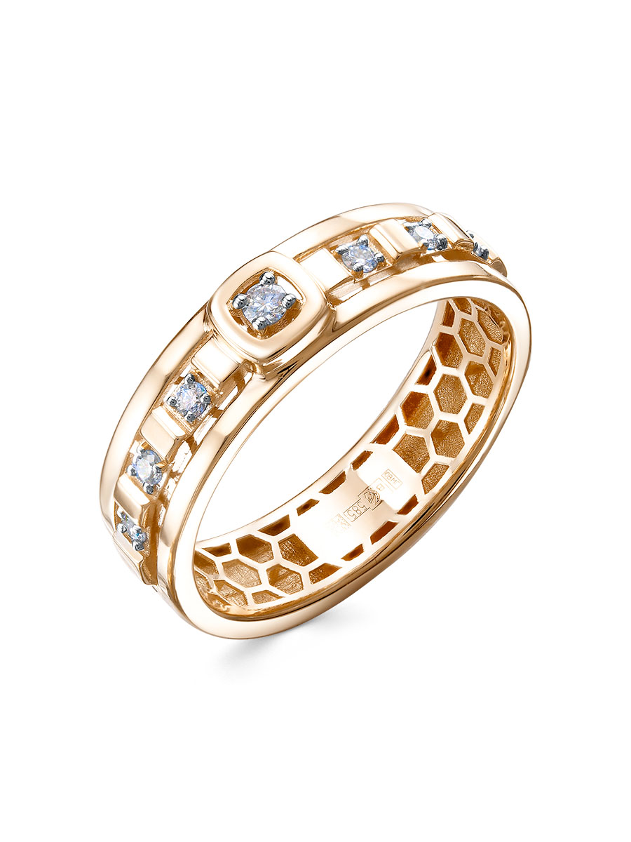 Кольцо из красного золота с бриллиантами Ювелирное изделие - Кольцо из красного золота с бриллиантами в магазине Best-Gold 143878