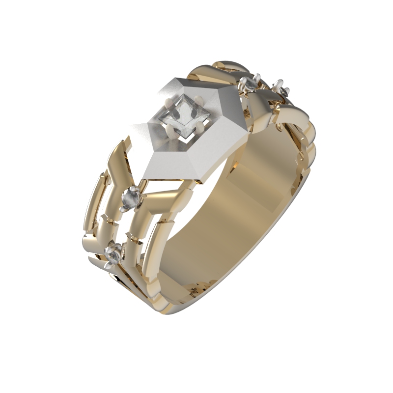 Кольцо из красного золота с фианитами Ювелирное изделие - Кольцо из красного золота с фианитами в магазине Best-Gold 145656