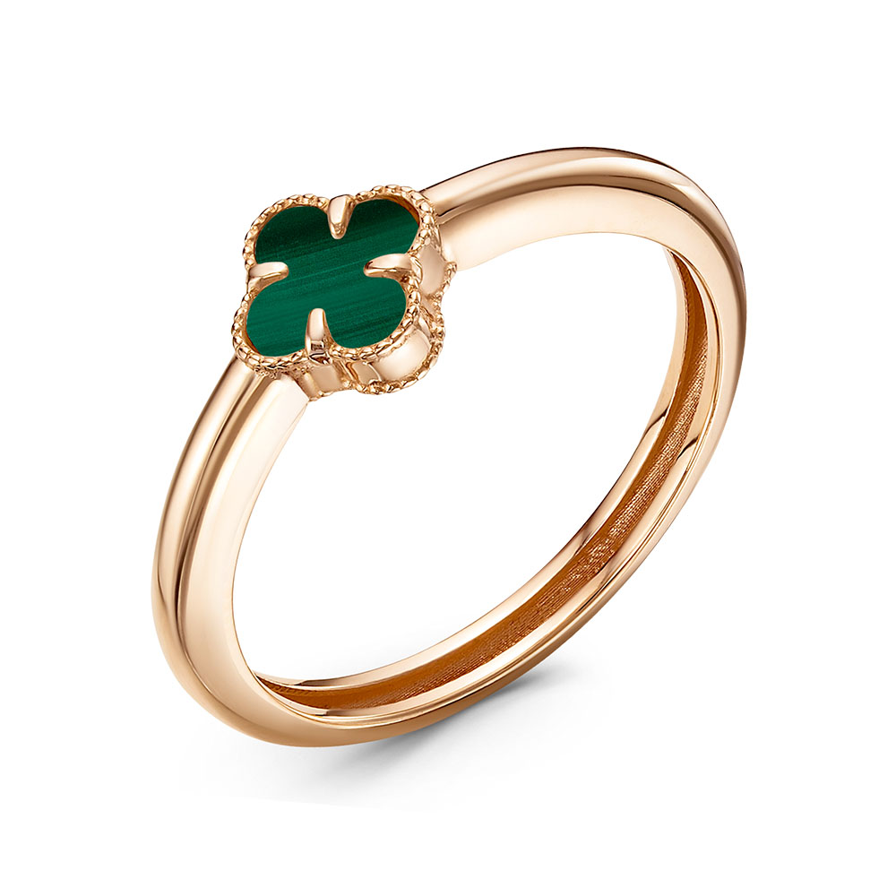 Ювелирное изделие - Кольцо из красного золота с малахитом в магазине Best-Gold 157756