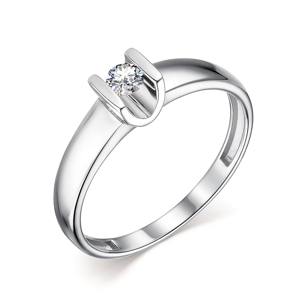 Ювелирное изделие - Кольцо помолвочное из белого золота с бриллиантом в магазине Best-Gold 033030