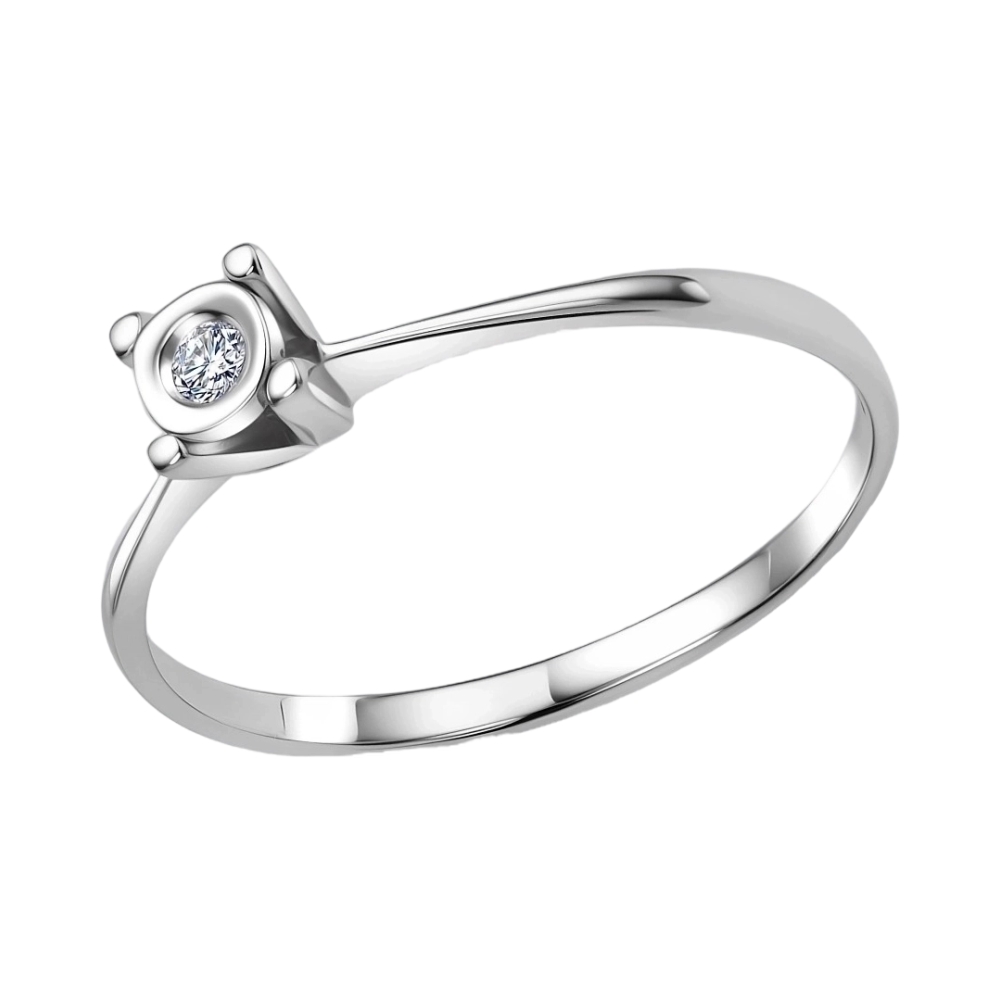 Ювелирное изделие - Кольцо  из белого золота с бриллиантами в магазине Best-Gold 154376