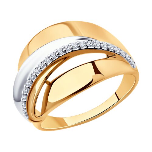 Ювелирное изделие - Кольцо из серебра с фианитами в магазине Best-Gold 027872