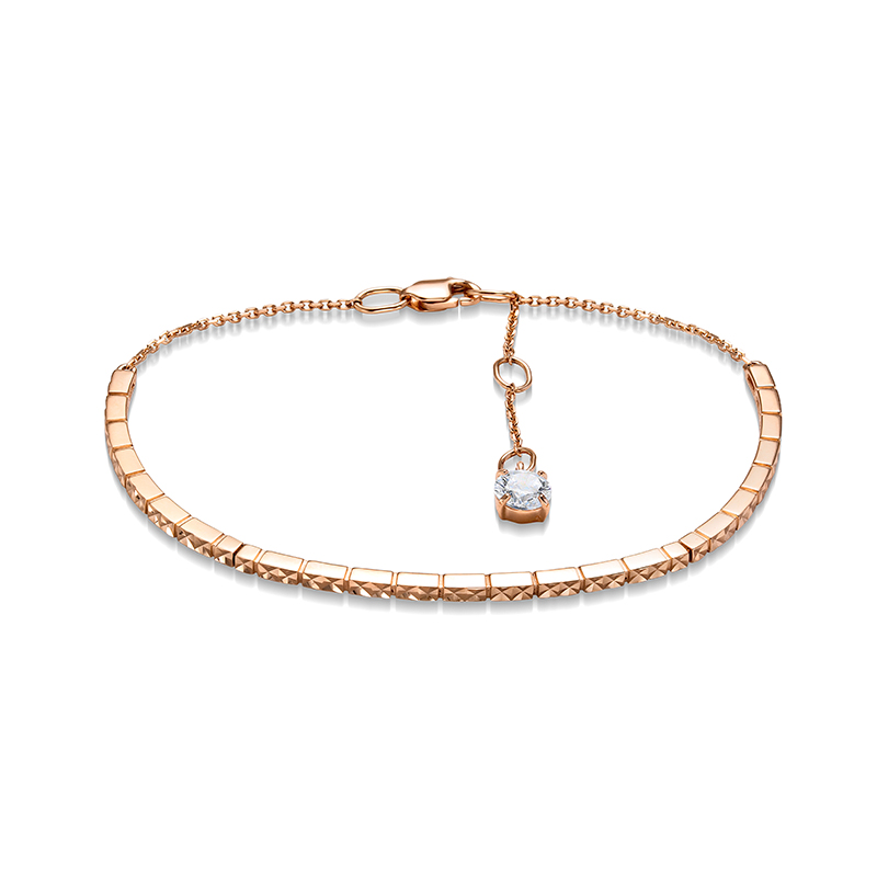 Браслет в красном золоте с фианитами Ювелирное изделие - Браслет в красном золоте с фианитами в магазине Best-Gold 149444