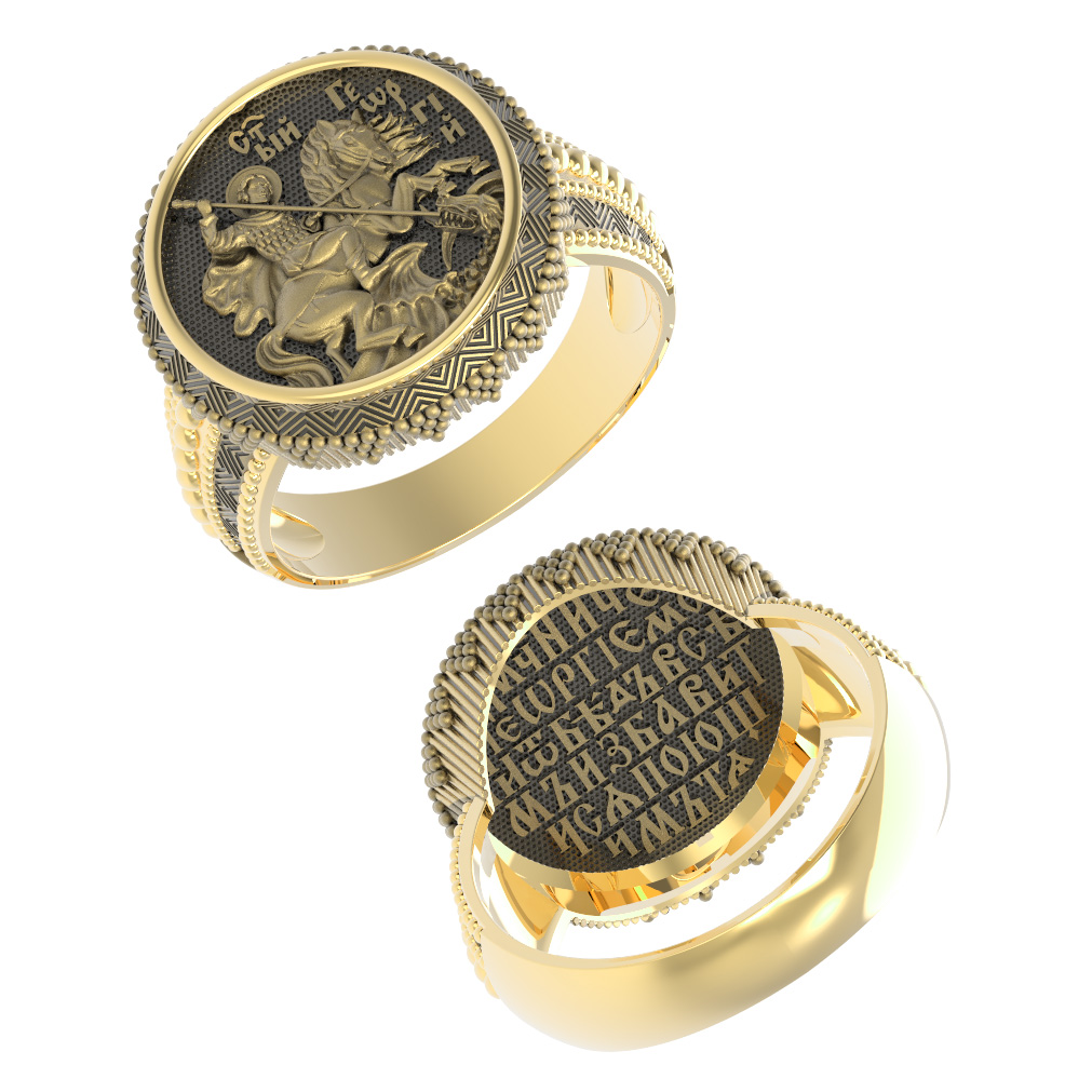 Ювелирное изделие - Печатка мужская из желтого золота в магазине Best-Gold 158254