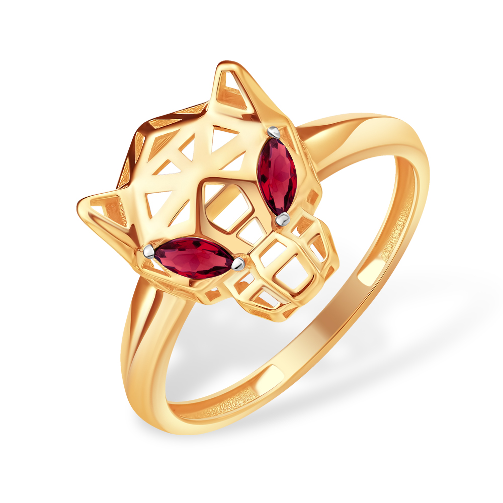 Кольцо из красного золота с фианитами Ювелирное изделие - Кольцо из красного золота с фианитами в магазине Best-Gold 147546