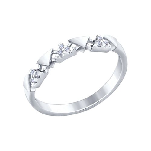 Кольцо из серебра с фианитом Ювелирное изделие - Кольцо из серебра с фианитом в магазине Best-Gold 066429