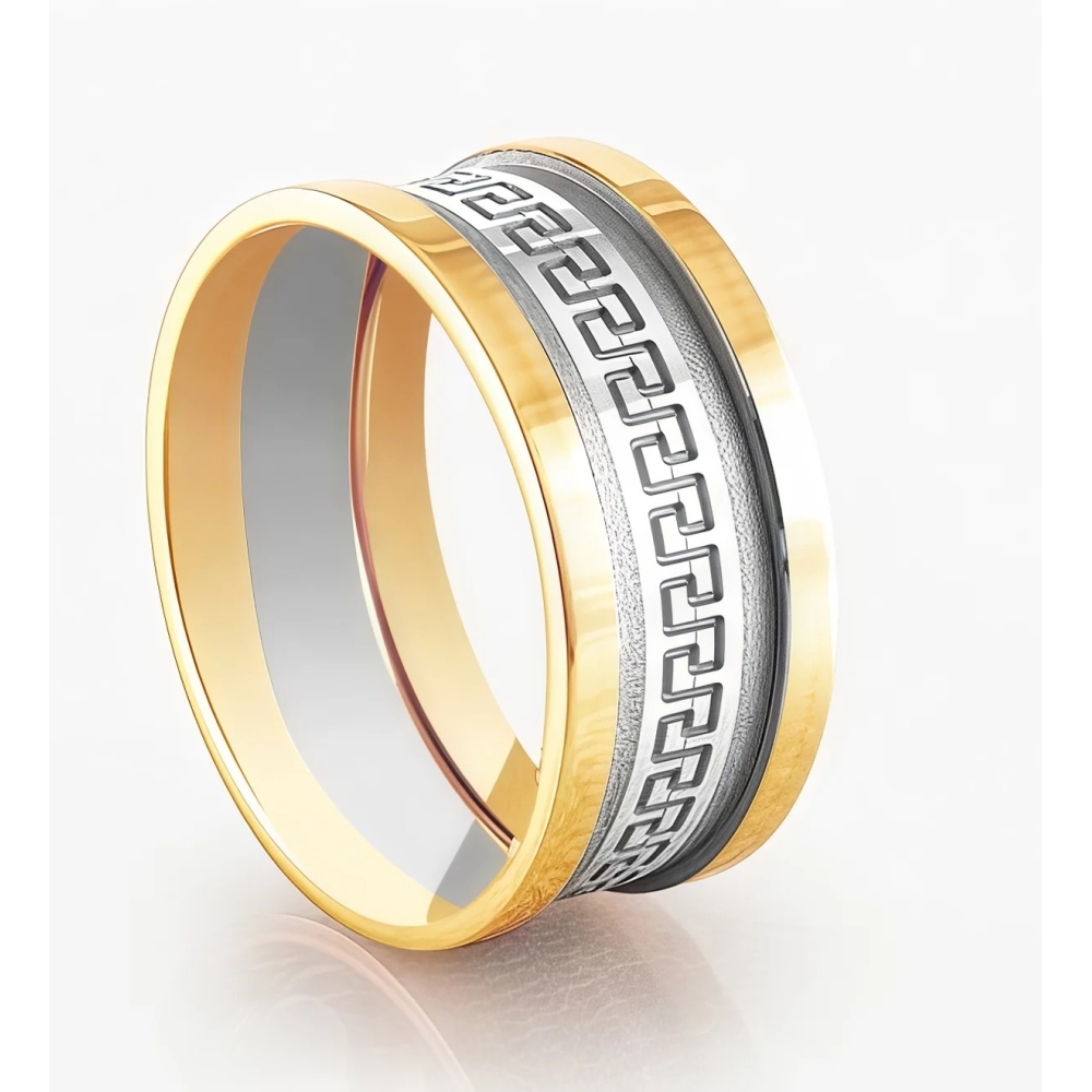 Обручальное кольцо из комбинированного золота Ювелирное изделие - Обручальное кольцо из комбинированного золота в магазине Best-Gold 052394
