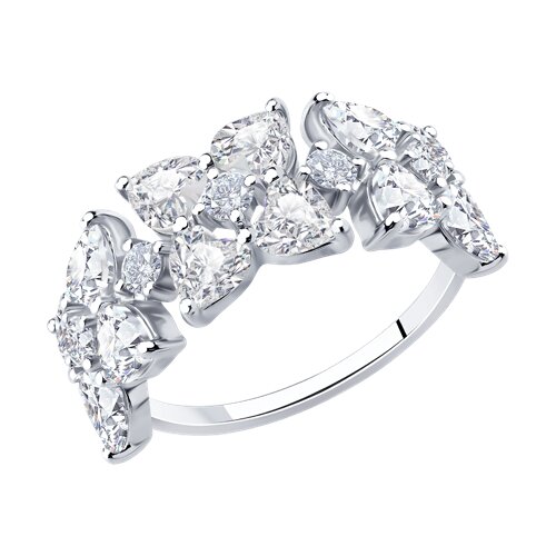 Кольцо из серебра с фианитами Ювелирное изделие - Кольцо из серебра с фианитами в магазине Best-Gold 149881