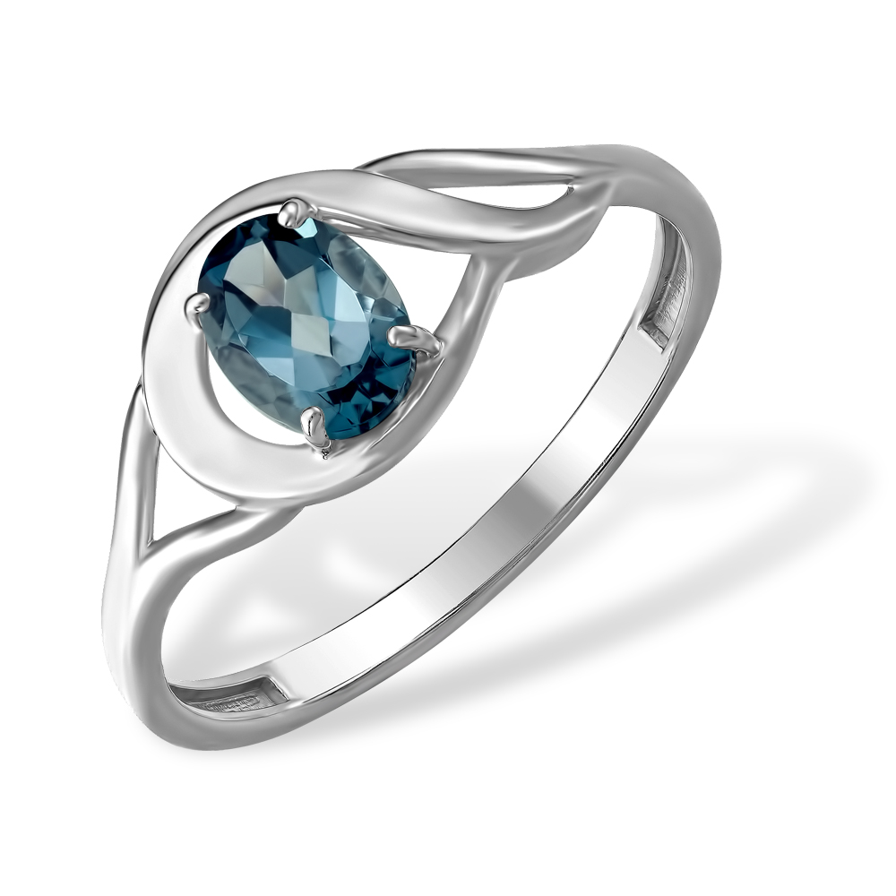 Кольцо из серебра с лондон топазом Ювелирное изделие - Кольцо из серебра с лондон топазом в магазине Best-Gold 127751