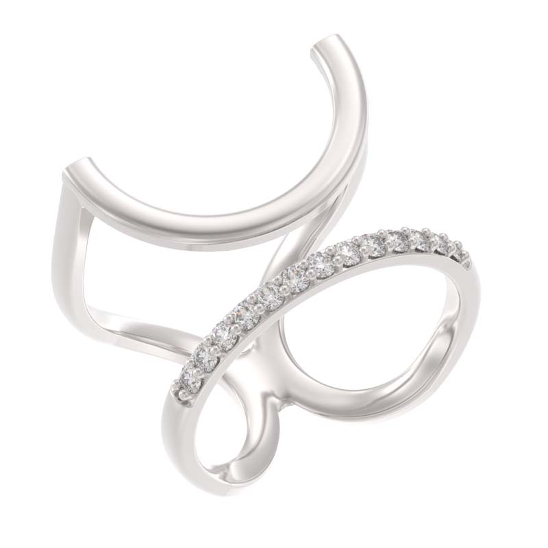 Ювелирное изделие - Кольцо из серебра с фианитами в магазине Best-Gold 139690