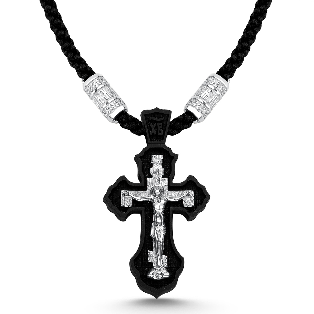 Ювелирное изделие - Шнур с подвеской из серебра и дерево Граб в магазине Best-Gold 157242