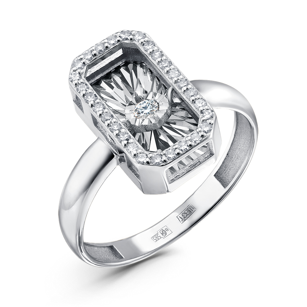 Кольцо из белого золота с бриллиантами Ювелирное изделие - Кольцо из белого золота с бриллиантами в магазине Best-Gold 148772