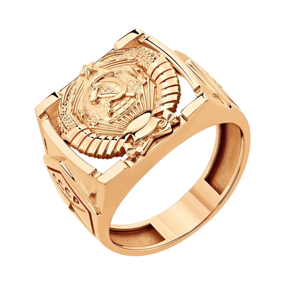 Ювелирное изделие - Мужская печатка из красного золота в магазине Best-Gold 151650