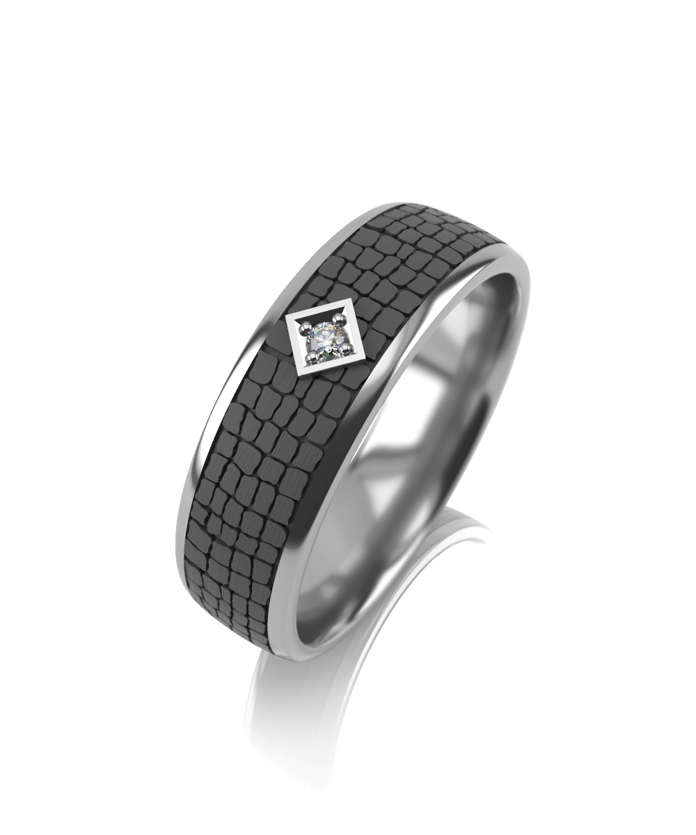 Обручальное кольцо из серебра с фианитами Ювелирное изделие - Обручальное кольцо из серебра с фианитами в магазине Best-Gold 134634