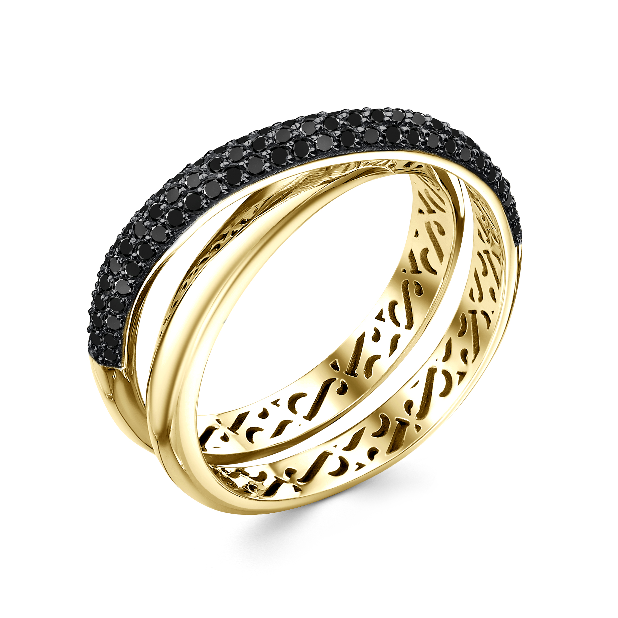 Кольцо из желтого золота с бриллиантами Ювелирное изделие - Кольцо из желтого золота с бриллиантами в магазине Best-Gold 131521