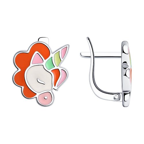 Серьги из серебра с эмалью Ювелирное изделие - Серьги из серебра с эмалью в магазине Best-Gold 032260