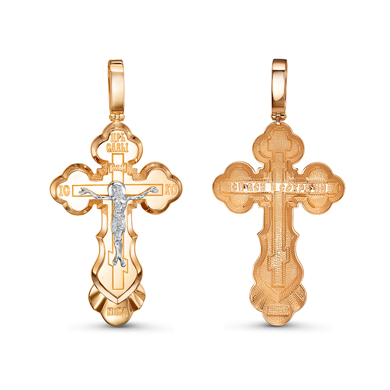 Крест из красного золота Ювелирное изделие - Крест из красного золота в магазине Best-Gold 140464