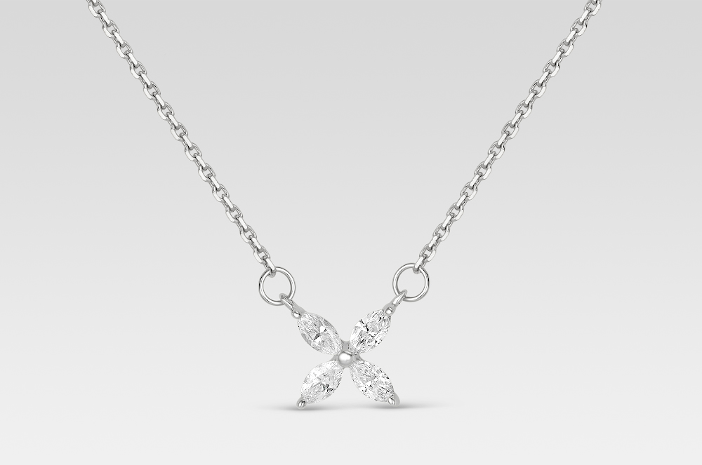 Колье из белого золота с бриллиантами Ювелирное изделие - Колье из белого золота с бриллиантами в магазине Best-Gold 150113