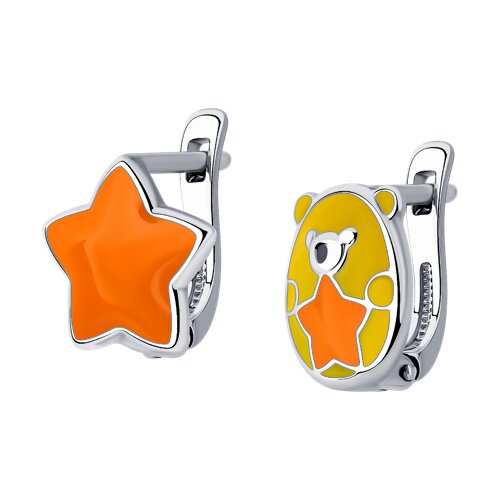 Серьги из серебра с эмалью Ювелирное изделие - Серьги из серебра с эмалью в магазине Best-Gold 030801