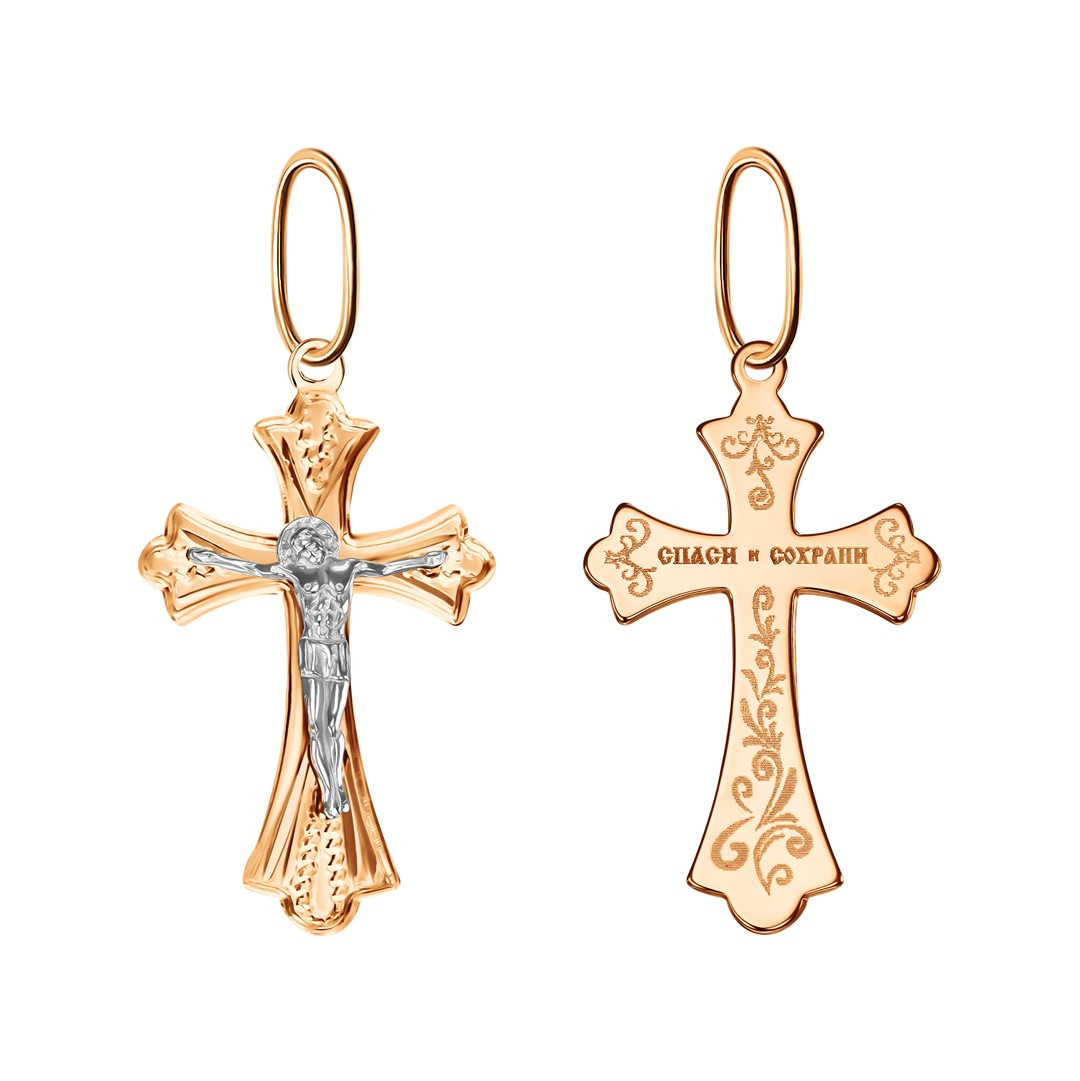 Крест из красного золота Ювелирное изделие - Крест из красного золота в магазине Best-Gold 091666