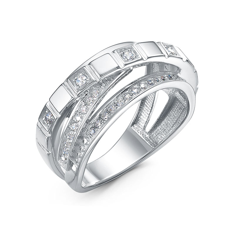 Ювелирное изделие - Кольцо из серебра с фианитами в магазине Best-Gold 146905