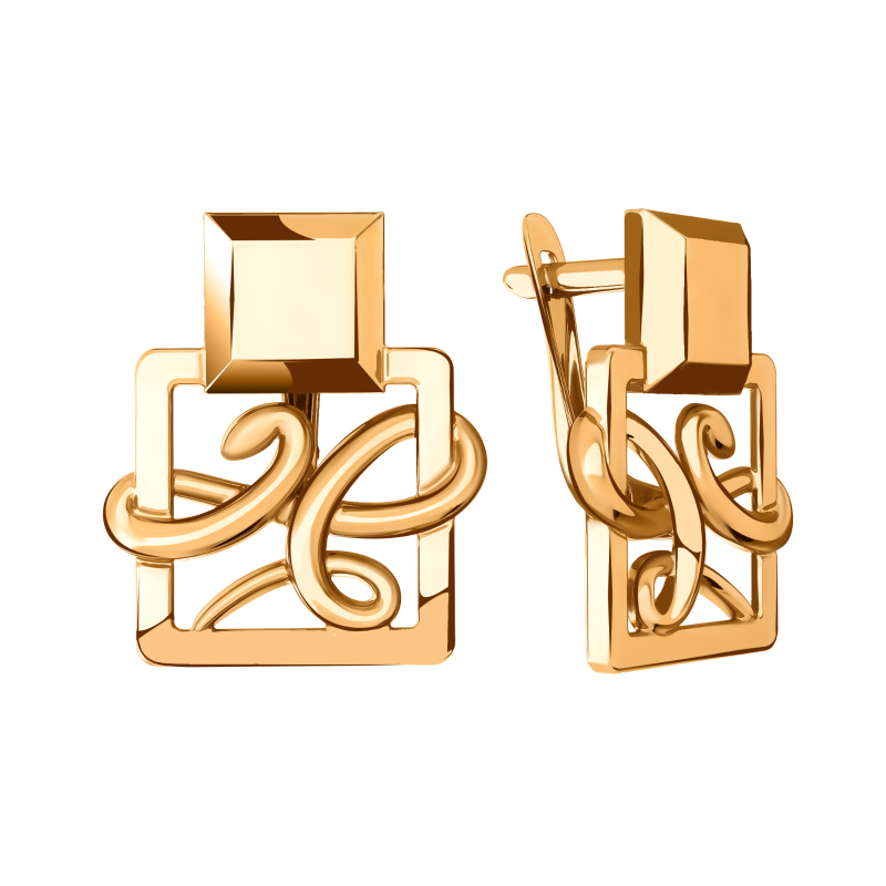 Ювелирное изделие - Серьги из красного золота в магазине Best-Gold 033852