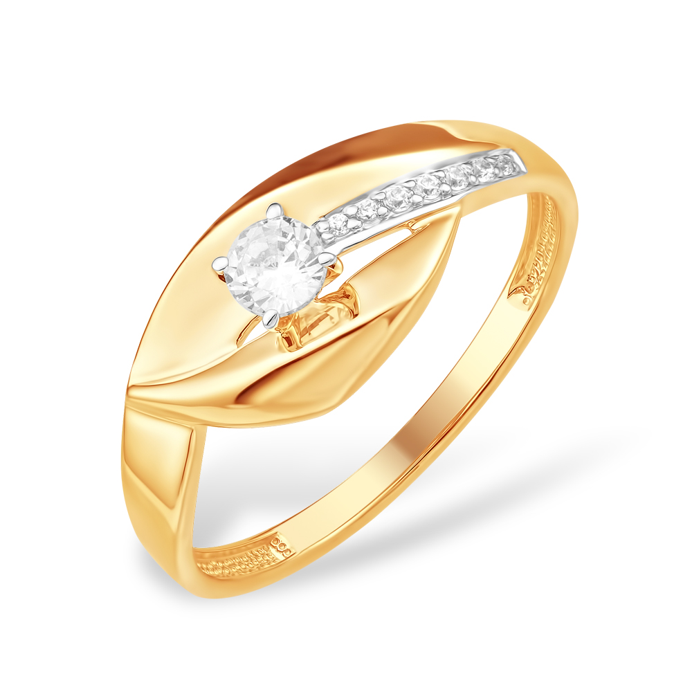 Кольцо из красного золота с фианитами Ювелирное изделие - Кольцо из красного золота с фианитами в магазине Best-Gold 150465