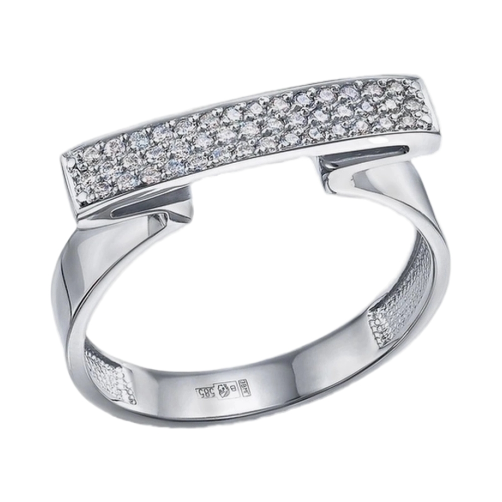 Ювелирное изделие - Кольцо из белого золота с бриллиантами в магазине Best-Gold 144421