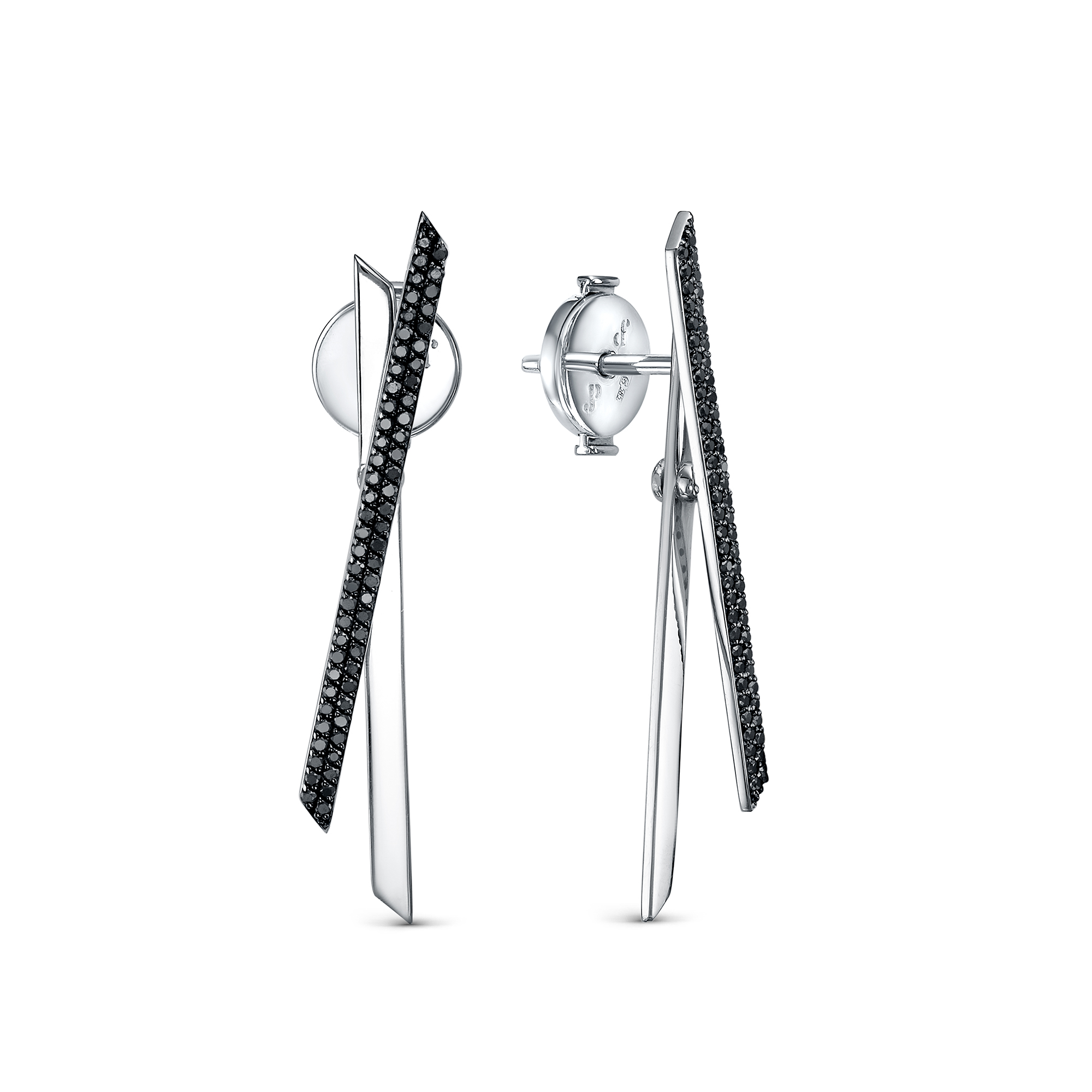 Серьги из белого золота с бриллиантами Ювелирное изделие - Серьги из белого золота с бриллиантами в магазине Best-Gold 142061