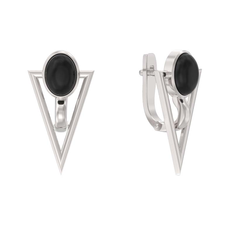 Серьги из серебра с агатами Ювелирное изделие - Серьги из серебра с агатами в магазине Best-Gold 139685