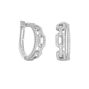 Серьги из белого золота с фианитами Ювелирное изделие - Серьги из белого золота с фианитами в магазине Best-Gold 062052