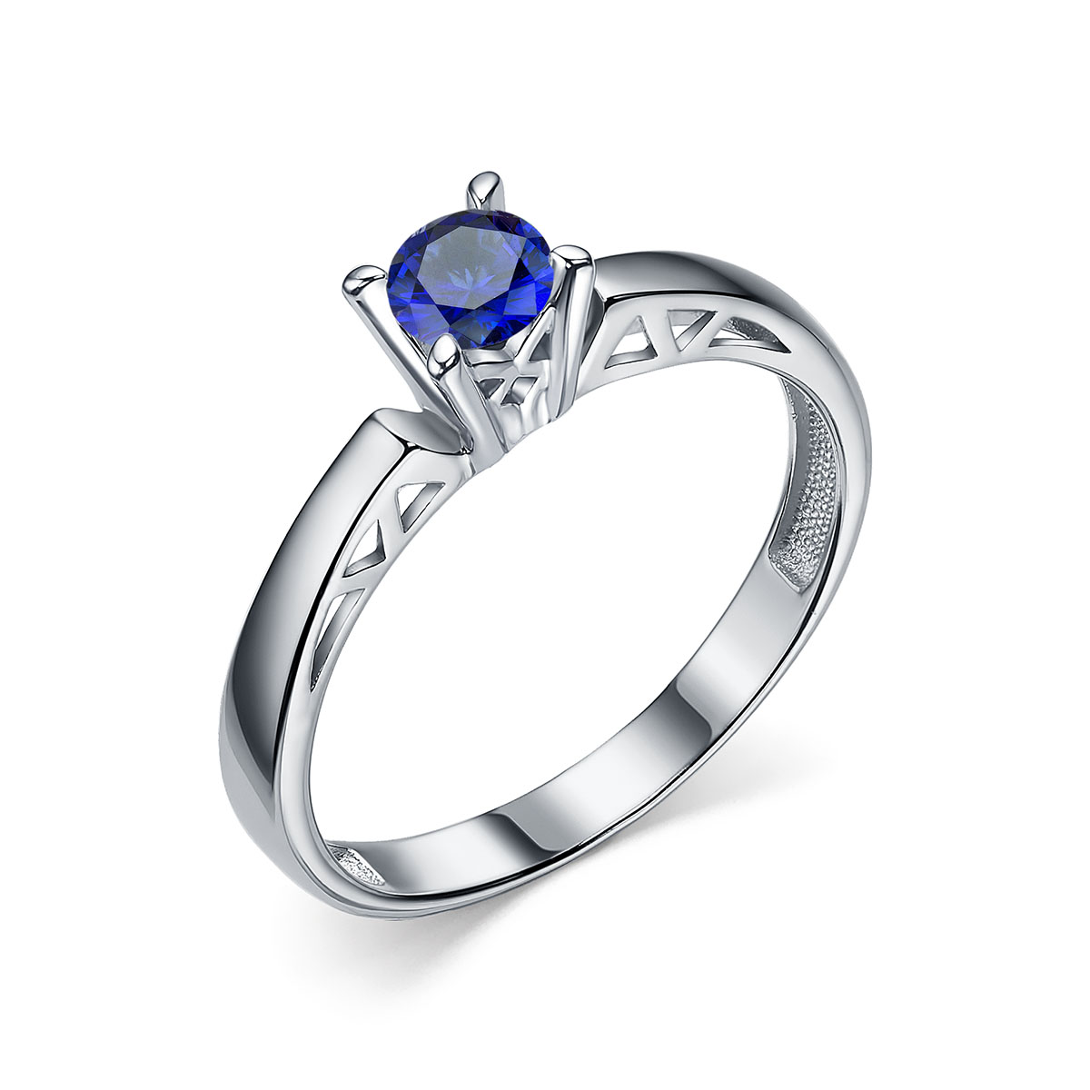 Ювелирное изделие - Кольцо из белого золота с сапфиром в магазине Best-Gold 153574