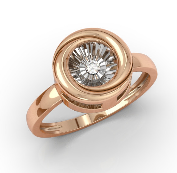 Кольцо из желтого золота с бриллиантом Ювелирное изделие - Кольцо из желтого золота с бриллиантом в магазине Best-Gold 049004