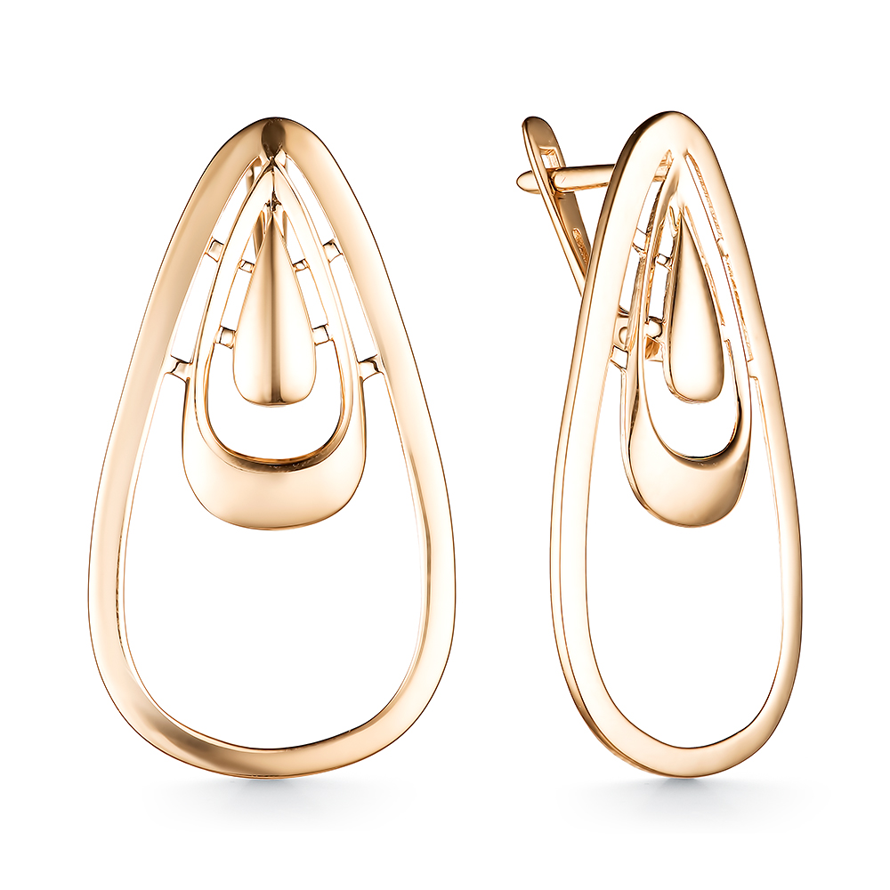 Ювелирное изделие - Серьги из красного золота в магазине Best-Gold 129587