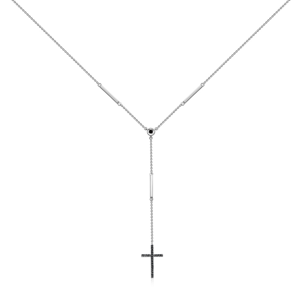 Колье из белого золота с бриллиантами Ювелирное изделие - Колье из белого золота с бриллиантами в магазине Best-Gold 131567