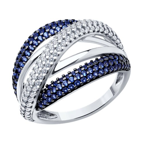 Кольцо в серебре с фианитами Ювелирное изделие - Кольцо в серебре с фианитами в магазине Best-Gold 131676