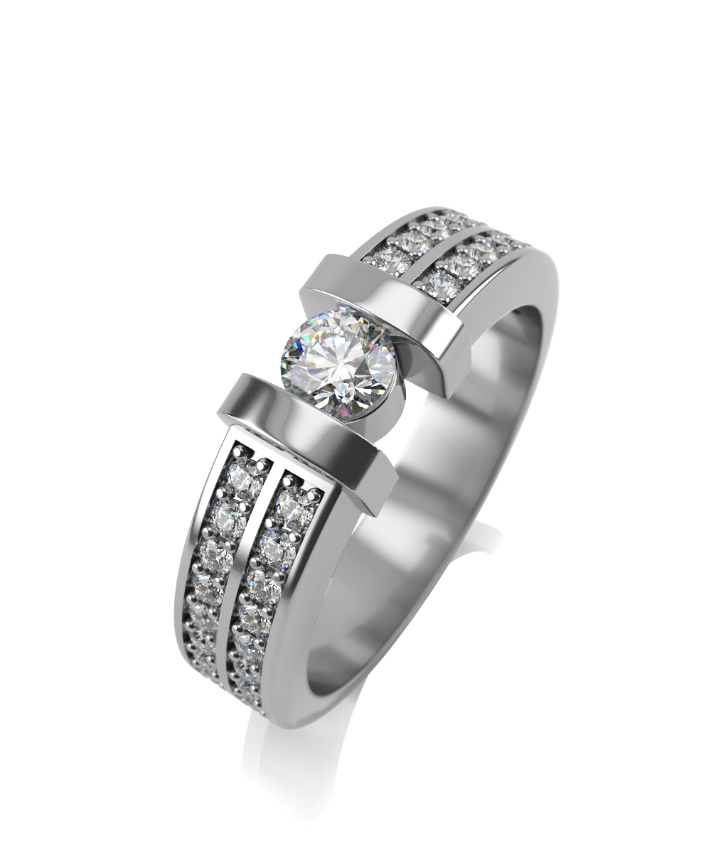 Кольцо из серебра с фианитами Ювелирное изделие - Кольцо из серебра с фианитами в магазине Best-Gold 134630