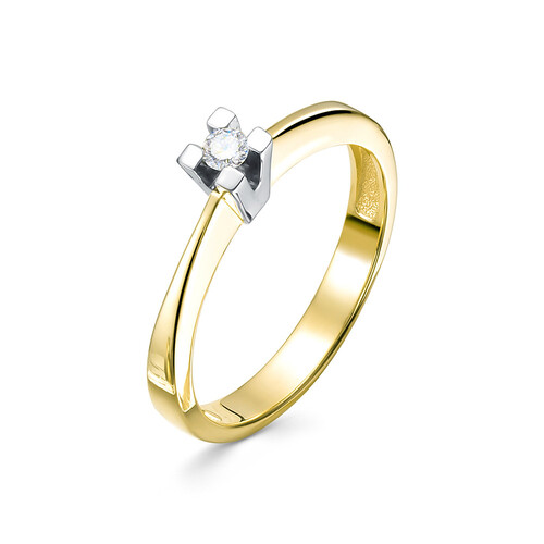 Кольцо из жёлтого золота с бриллиантом Ювелирное изделие - Кольцо из жёлтого золота с бриллиантом в магазине Best-Gold 030531