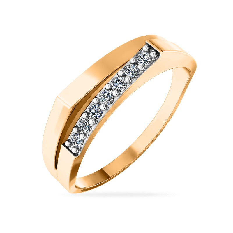 Кольцо из жёлтого золота с фианитами Ювелирное изделие - Кольцо из жёлтого золота с фианитами в магазине Best-Gold 033965
