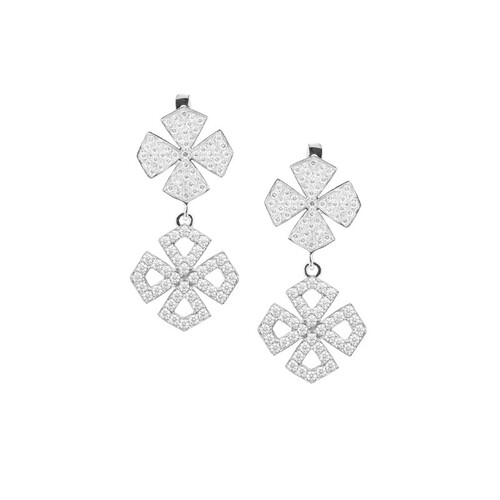 Серьги из серебра с фианитами Ювелирное изделие - Серьги из серебра с фианитами в магазине Best-Gold 112785