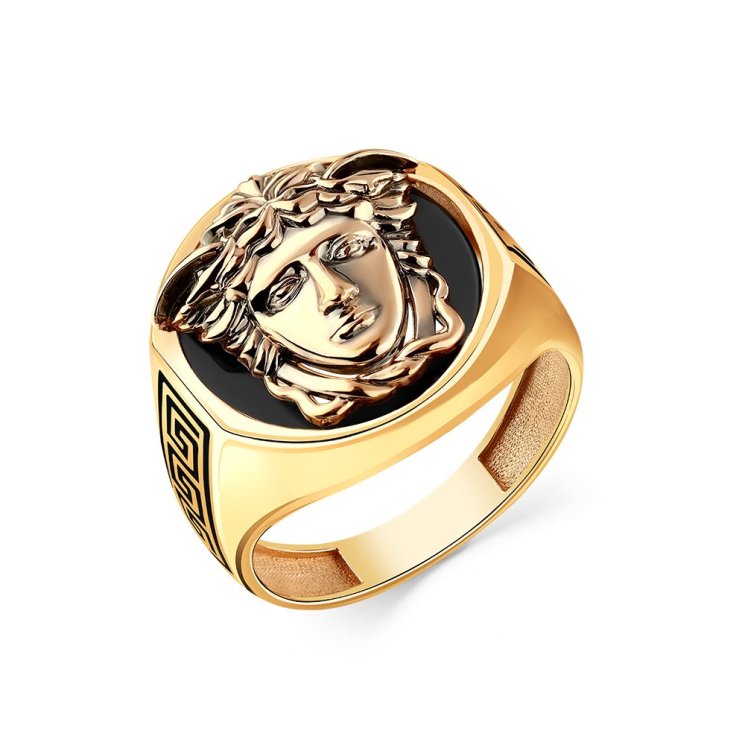 Кольцо из красного золота с эмалью Ювелирное изделие - Кольцо из красного золота с эмалью в магазине Best-Gold 033679