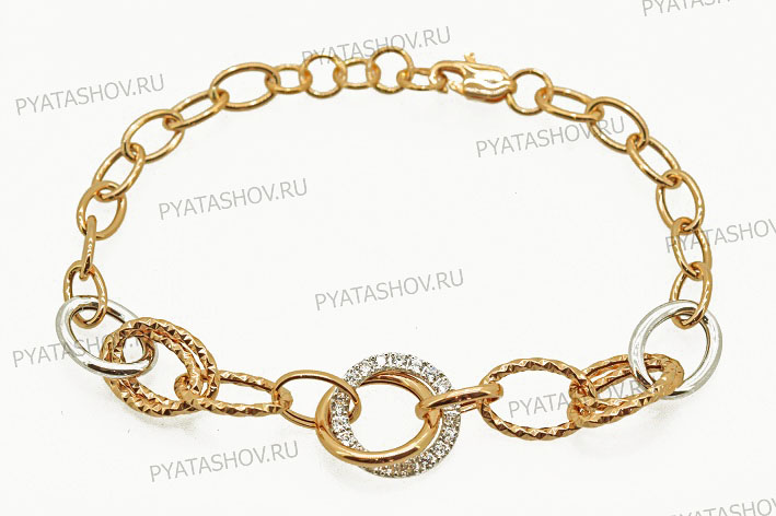 Ювелирное изделие - Браслет из комбинированного золота в магазине Best-Gold 124446