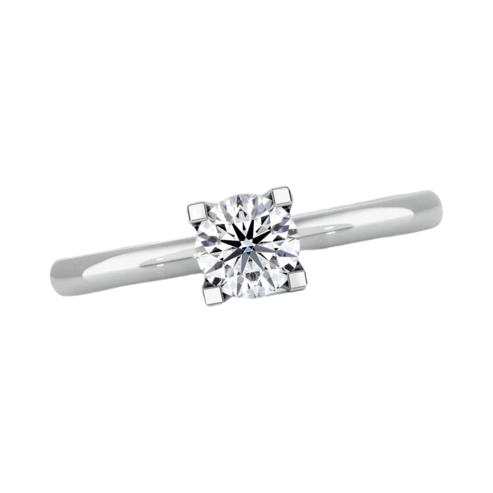 Ювелирное изделие - Кольцо помолвочное из белого золота с бриллиантом в магазине Best-Gold 034852