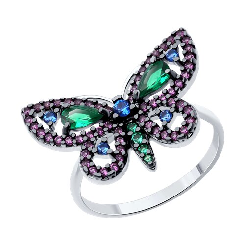 Кольцо из серебра с фианитами Ювелирное изделие - Кольцо из серебра с фианитами в магазине Best-Gold 123427