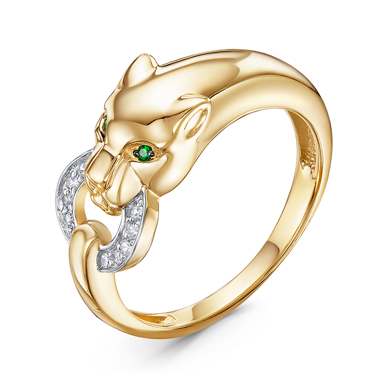 Кольцо из жёлтого золота с фианитами Ювелирное изделие - Кольцо из жёлтого золота с фианитами в магазине Best-Gold 142553