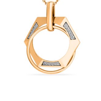 Подвеска из красного золота с фианитами Ювелирное изделие - Подвеска из красного золота с фианитами в магазине Best-Gold 090159