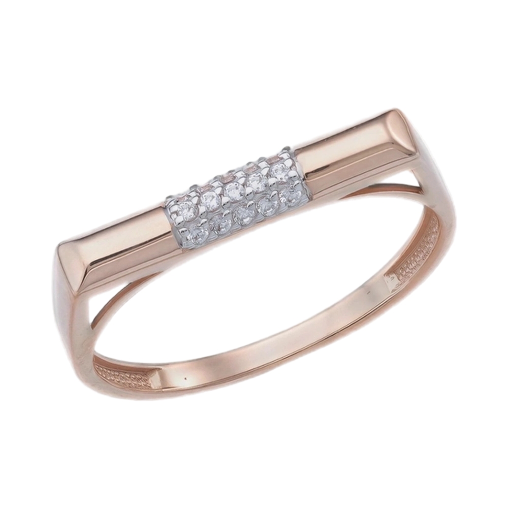 Ювелирное изделие - Кольцо из красного золота с фианитами в магазине Best-Gold 142653